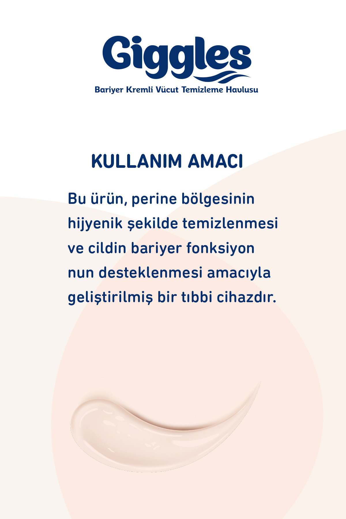 Giggles Bariyer Kremli Perine ve Vücut Temizleme ve Bakım Havlusu (12x50 Adet)